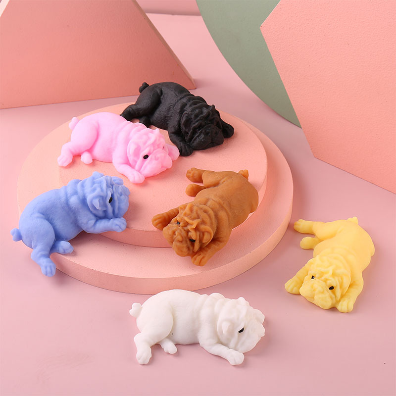 Interactive Squeaky Plush Dog Toy - Squishy Dogs Anime Fidget juguetes rompecabezas