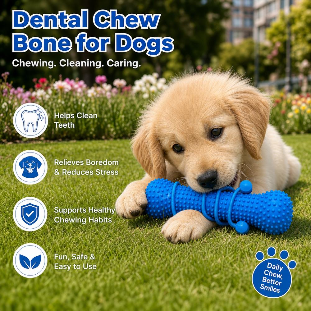 Palito masticable para perros, - Teeth Cleaning Dog Chew Bone reseña y precio